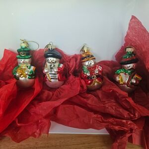 Thomas Pacconi Flags Snowman Christmas Ornaments Ireland Italy Canada Germany
